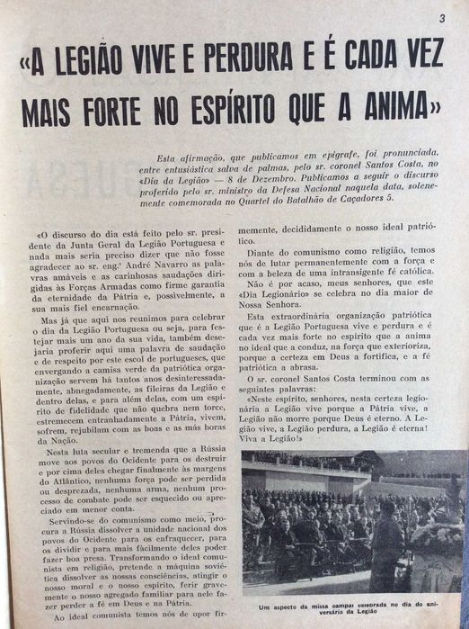 Legião em Marcha. Revista da Legião Portuguesa, Dezembro de 1957