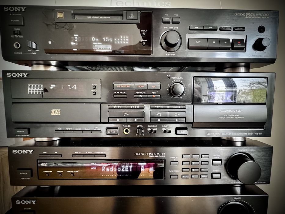 Wieża Sony, Minidisc, CD/Casette deck, tuner, wzmacniacz