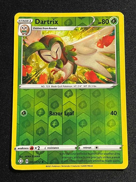 Carta Pokémon Dartrix 7/72 Shining Fates