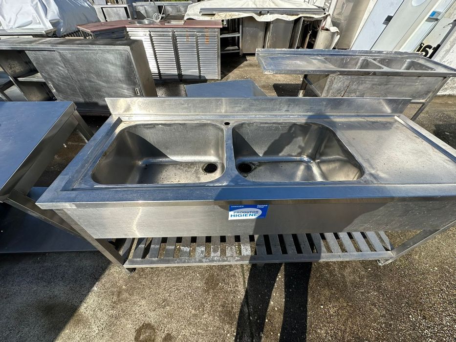 Bancada Lava loucas duas cubas