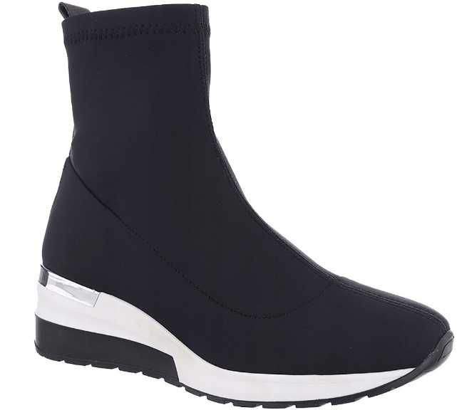 Botki KATI elastyczna cholewka, koturn  r.43/28cm NOWE!!!