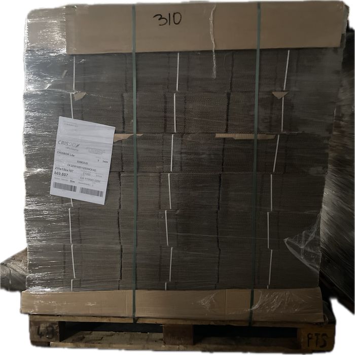 Palete de caixas de cartao