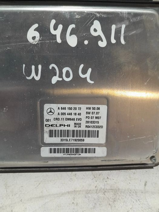 CENTRALINA ECU MOTOR MERCEDES BENZ C W204 220 CDI 16V 170CV OM646811