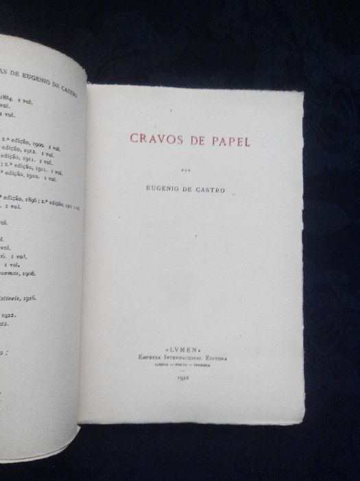 Eugénio de Castro - Cravos de Papel
