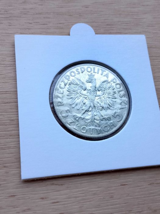 Moneta 5 złotych głowa kobiety 1933 Monety z 2RP nr.22