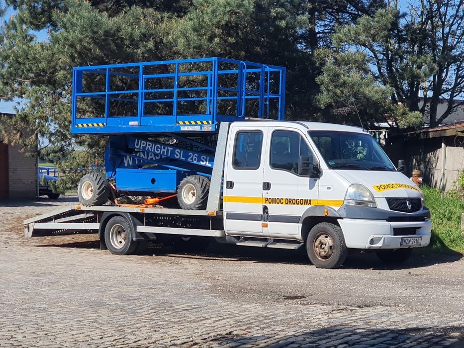 Pomoc drogowa laweta +6 osób transport 6.5tony