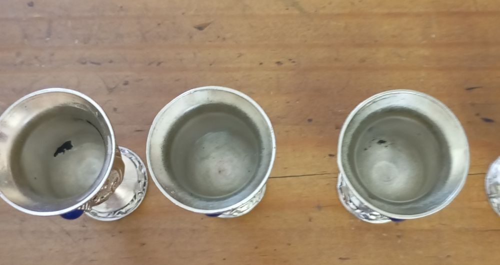 Conjunto de 4 cálices azul