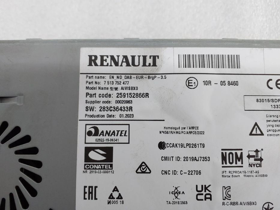 Rádio / auto-rádio RENAULT Clio V (BF_)