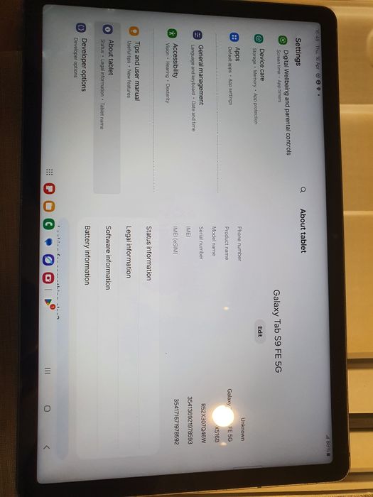Tablet Galaxy tab s9 fe 5g