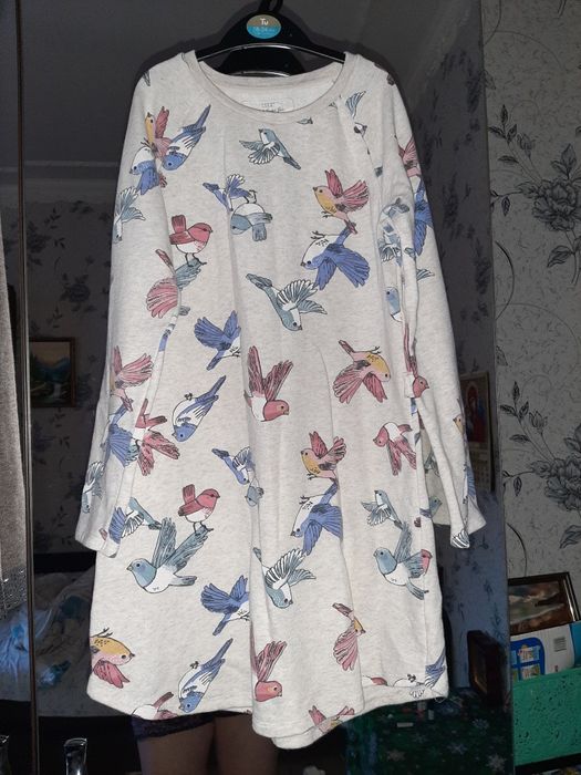 Плаття для дівчинки тепле з пташками LOGG