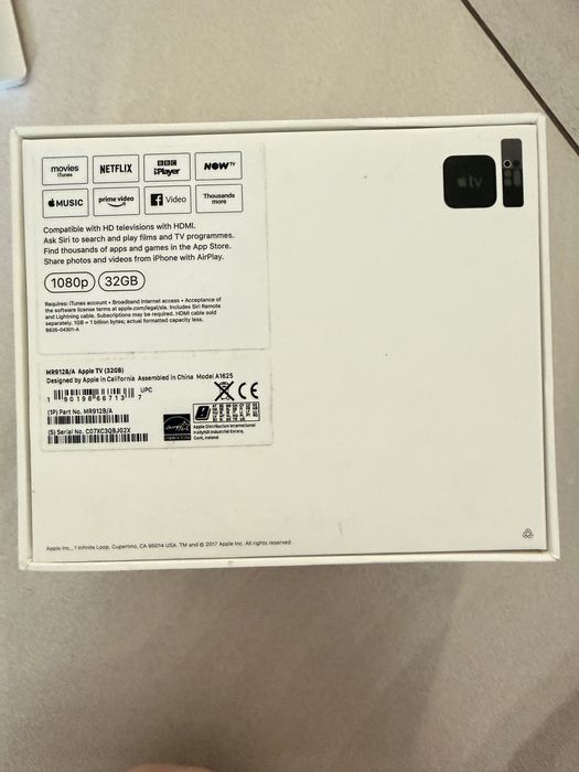 Apple tv 4 32 gb, full HD (1080p) MR912B/A
