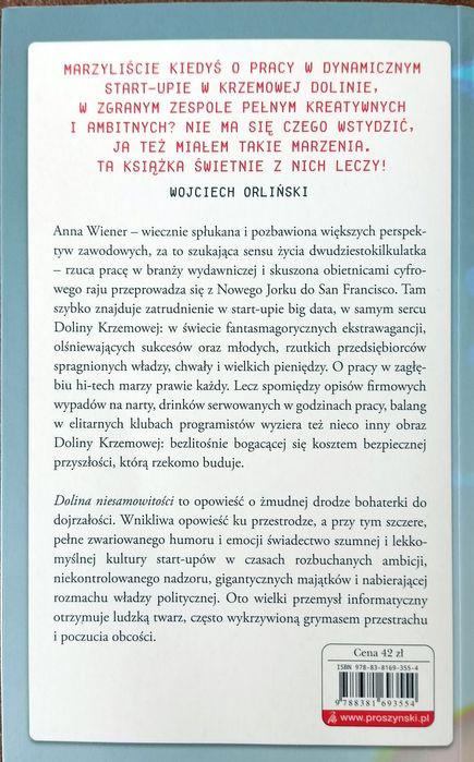 Dolina Niesamowitości Anna Wiener