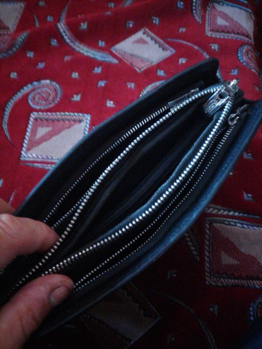 Барсетка кожаная