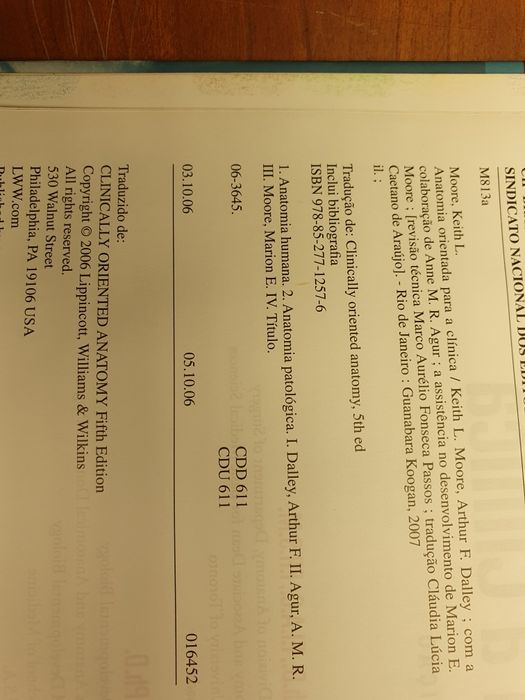 Anatomia Orientada para Clinica - 5 edição