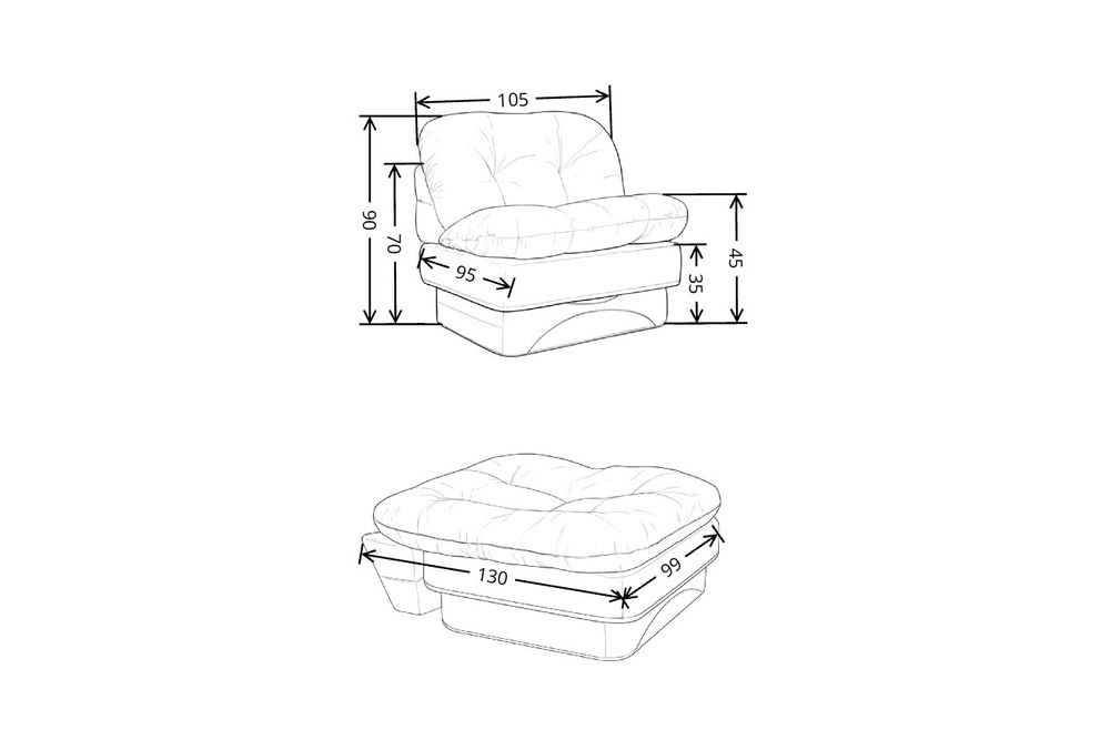 Безкаркасні меблі Lado. Дивани та крісла Люсі