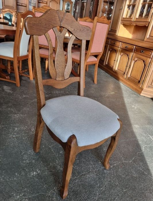 stół drewniany duży rozkładany +6 krzeseł