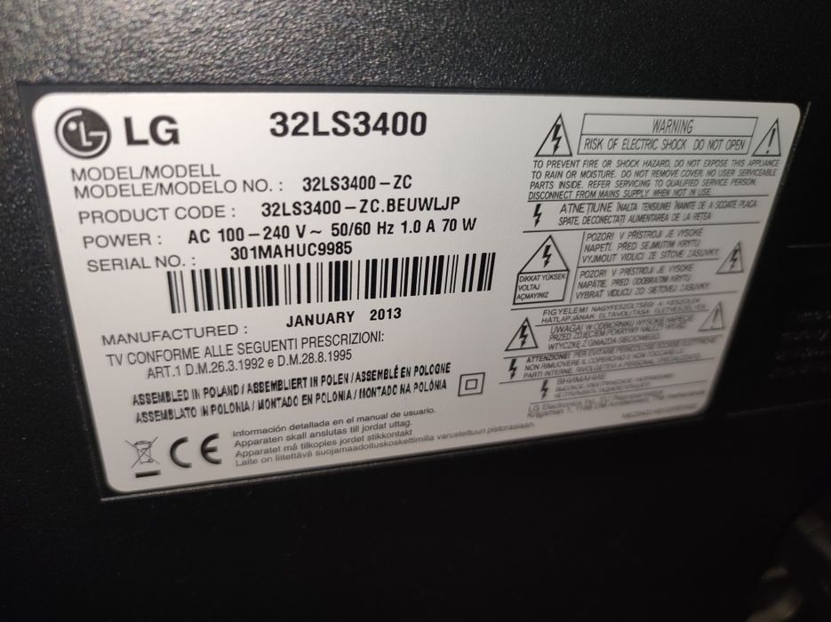TV  LED  32"  LG