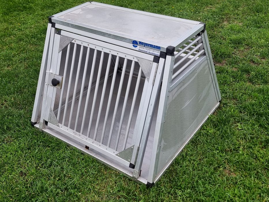 TRANSPORTER KLATKA dla Psa,kota HEYERMANN  aluminium do auta