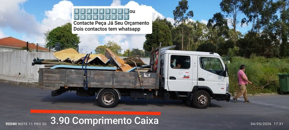 Serviços de mudança E transportes materiais construção civil Faço Demolição Recolha de Entulho limpeza Terrenos