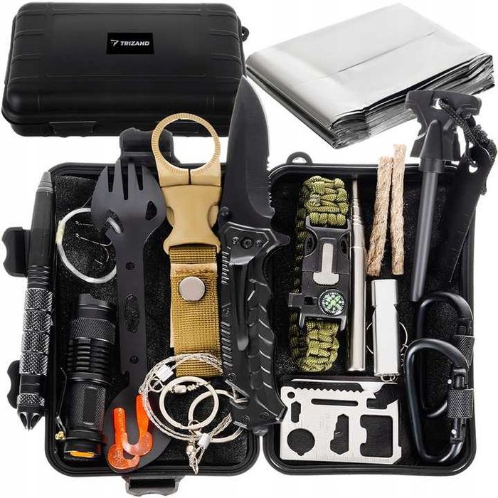 Duży wojskowy zestaw przetrwania survivalowy multitool 33w1
