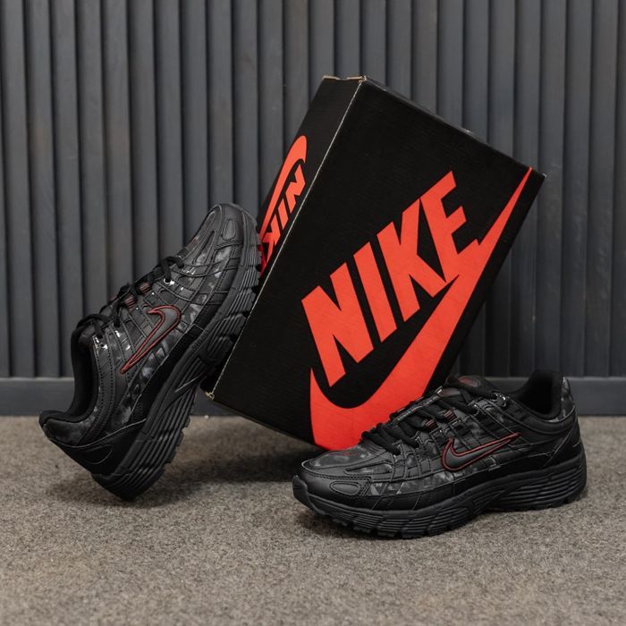 Кросівки Nike P-6000 Black/Red premium | Кроссовки Найк чоловічі