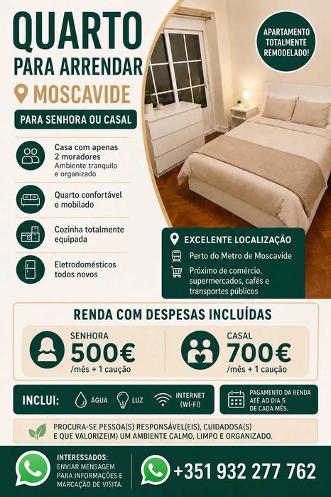 Quarto em Moscavide