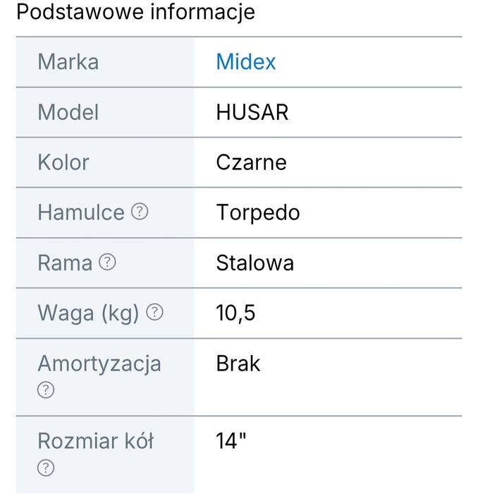 Rower husar Reksio 14
