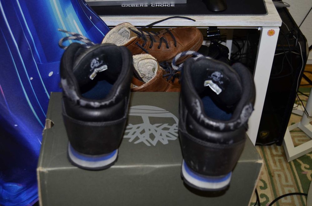 Кожаные зимние ботинки Timberland 45 размера, ботинки бренда Bugatti