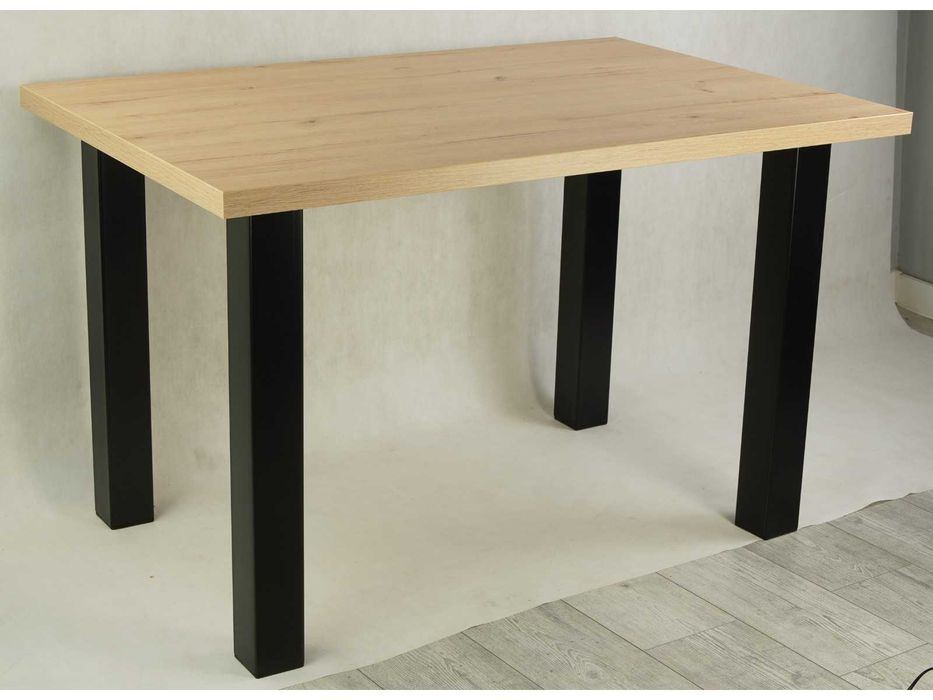 Stół do salonu kuchenny loft dąb letni metal 120 140 160 cm metalowe nogi loftowy
