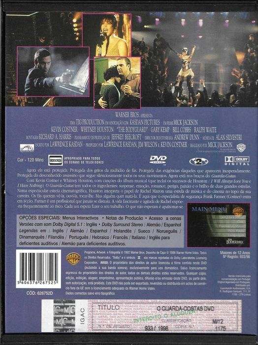 O Guarda Costas (edição caixa snapper) (1992)