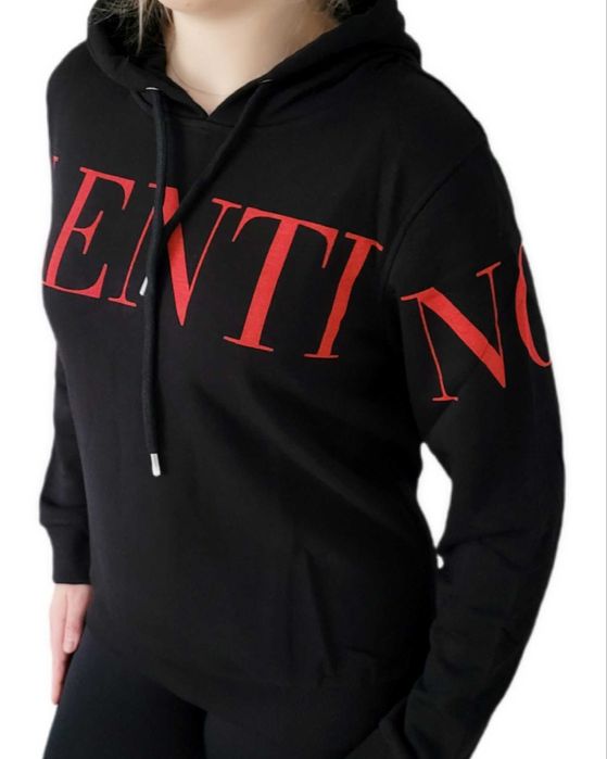 Bluza damska V a l e n tino z kapturem Przecena nadruk XL