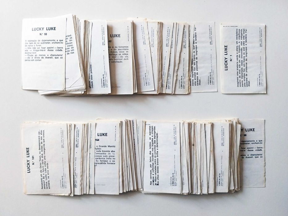 192 cromos descolados LUCKY LUKE | Arcadia lote ou venda avulso