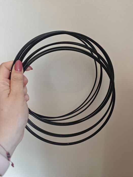 10 metalowych obręczy czarnych