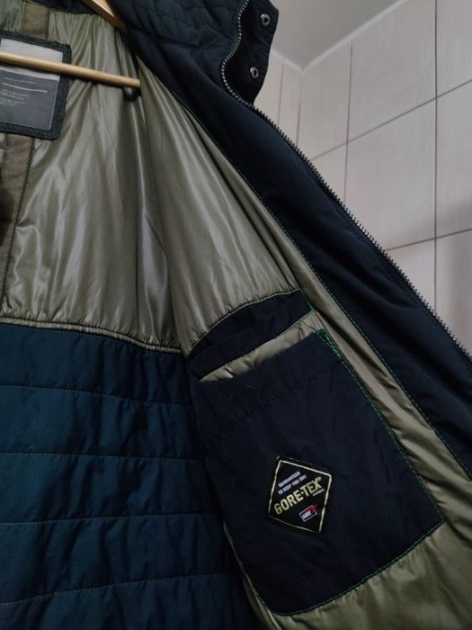 Kurtka męska elegancka niebieska granatowa Calamar classic XL czerwona