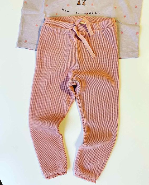 Легінси вафелька рожеві от Zara, 2-3 г.