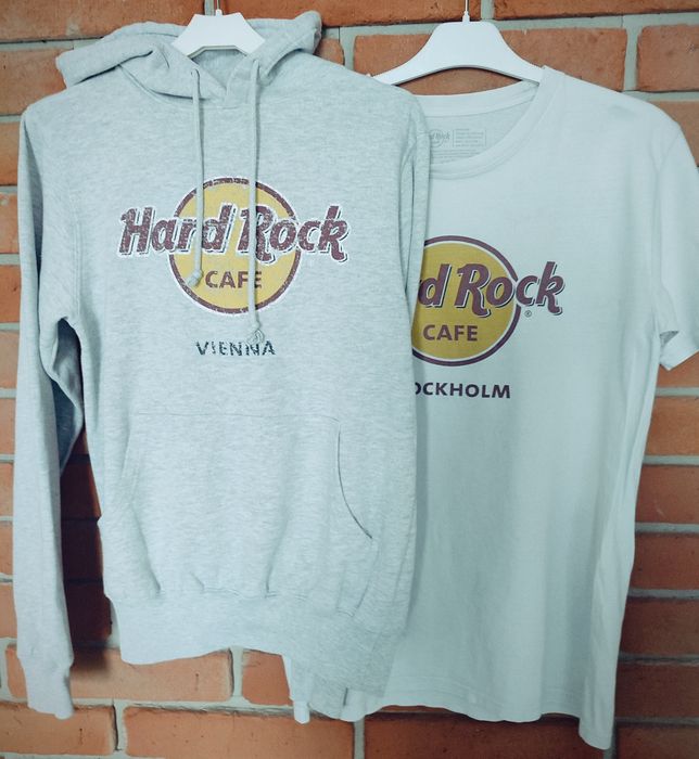 Hard Rock Cafe. Bluza z kapturem i t- shirt.