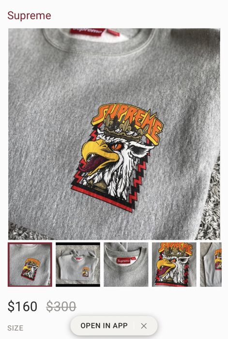 Supreme X Sean Cliver Eagle Crewneck: 4 000 грн. - Свитшот Кривой