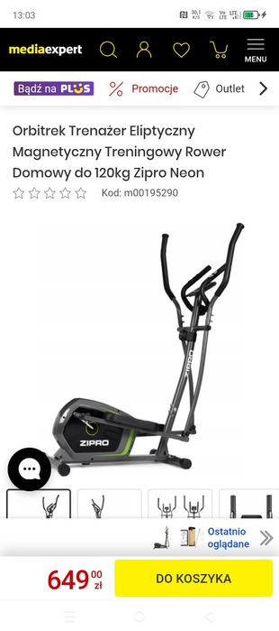 Zipro -orbitrek, trenażer