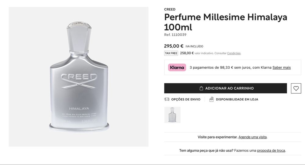 Perfume Luxo Creed