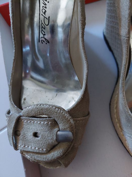 Sapatos beges pele 36