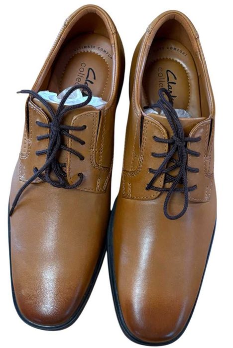 Buty wizytowe męskie Clarks Tilden Plain brąz skóra rozmiar40 kod 2262