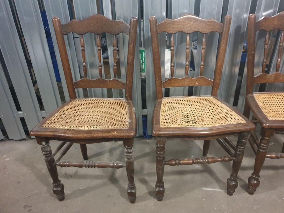 4 stare krzesła antyk Prl