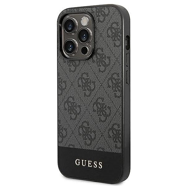 Etui Guess 4G Stripe Collection na iPhone 14 Pro Max - szare