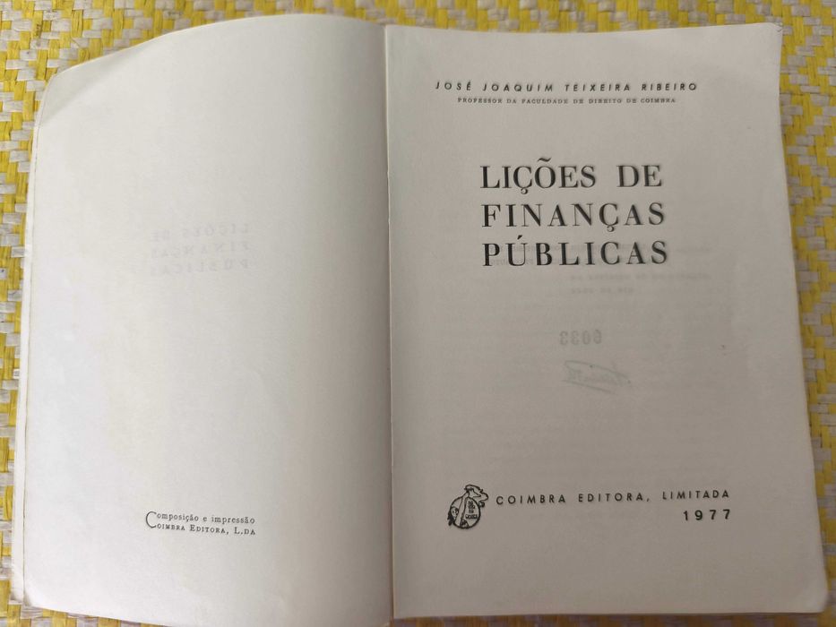 Lições de finanças públicas José Joaquim Teixeira Ribeiro