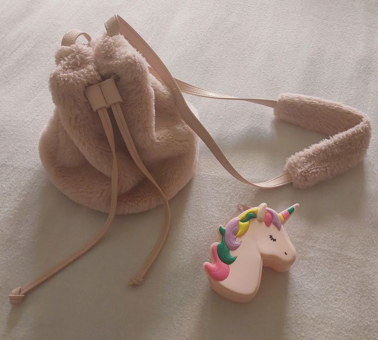 Mala Tiracolo Pêlo c/ Porta Moedas Unicórnio