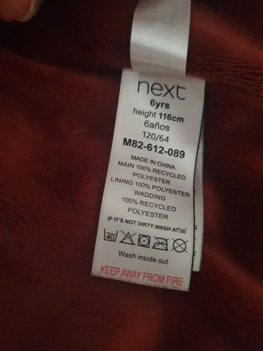 Зимове пальто-пуховик Next для дівчинки
