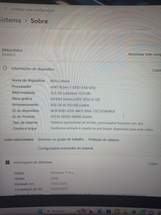 Rtx 3050 muito novo