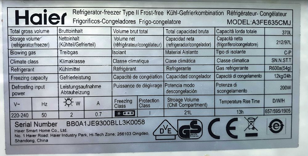 Haier A3FE635CMJ NO FROST Led 2x szuflada/Alarm Szczecinek • OLX.pl