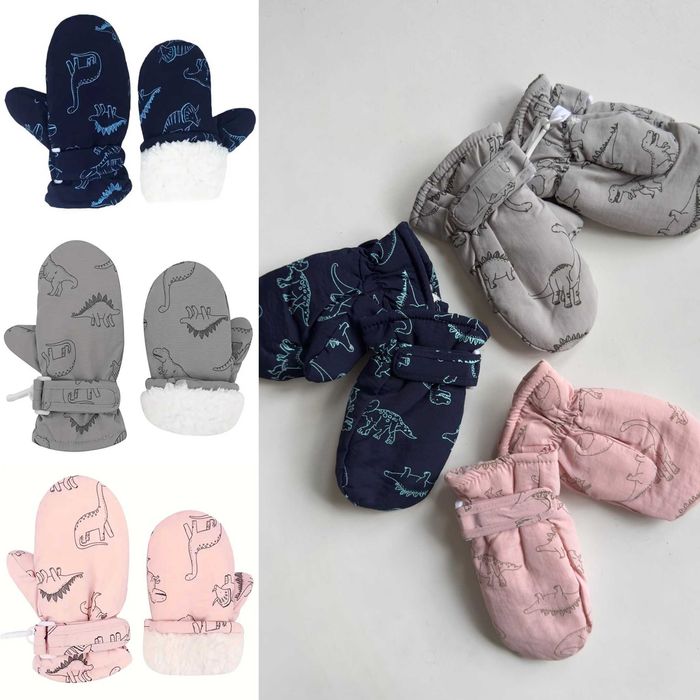 Варежки дитячі утеплені хутром на вік 1-2 і 2-4 роки