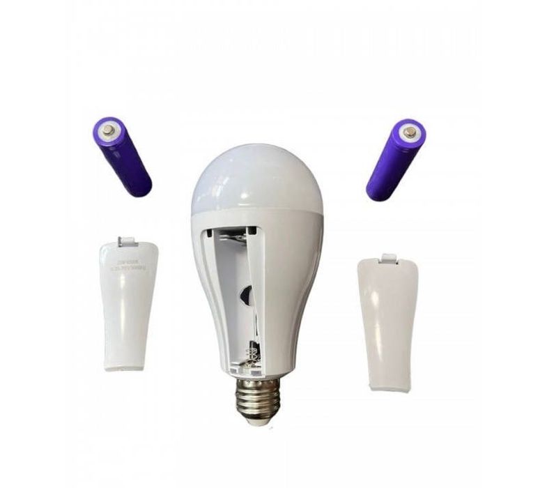 Акумуляторна аварійна лампа LED E27/20W лампочка в цоколь ліхтар